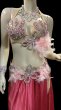 画像3: エジプトオリエンタルコスチューム☆salmon pink satin brilliant ☆ (3)