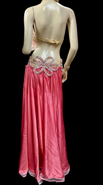 画像6: エジプトオリエンタルコスチューム☆salmon pink satin brilliant ☆ (6)