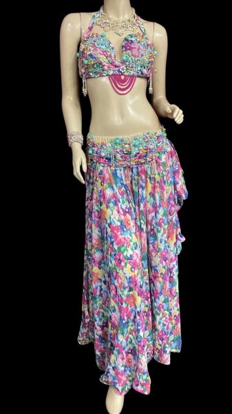 画像1: エジプトオリエンタルコスチューム☆fresh  multi  flower☆ (1)