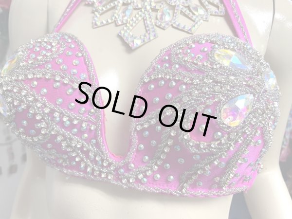 画像4: エジプトオリエンタルコスチューム ☆elegant rhinestone hot pink☆ (4)