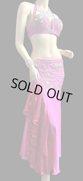 画像2: エジプトオリエンタルコスチューム ☆elegant rhinestone hot pink☆ (2)