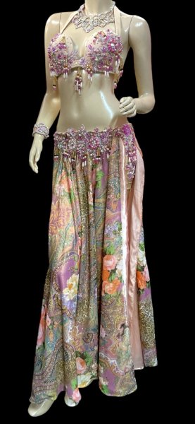 画像2: エジプトオリエンタルコスチューム☆fresh orange green ethnic ☆ (2)