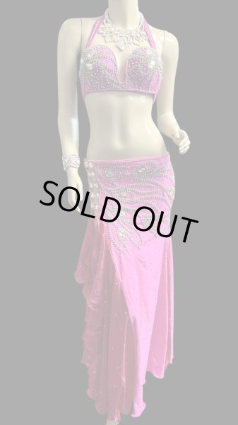 画像1: エジプトオリエンタルコスチューム ☆elegant rhinestone hot pink☆ (1)