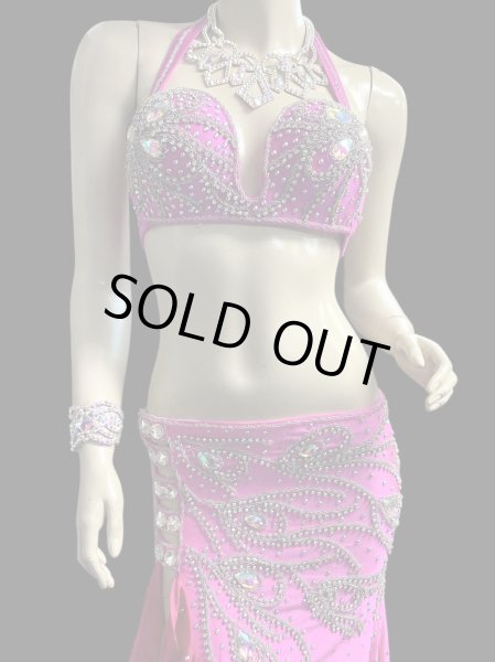 画像3: エジプトオリエンタルコスチューム ☆elegant rhinestone hot pink☆ (3)