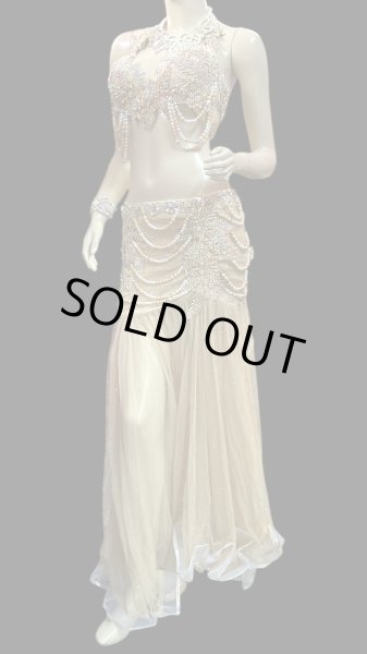 画像2: エジプトオリエンタルコスチューム☆gold beige flower☆ (2)