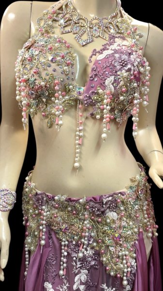 画像3: エジプトAmrオリエンタルコスチューム☆Dreamy smoky rose pink ☆ (3)