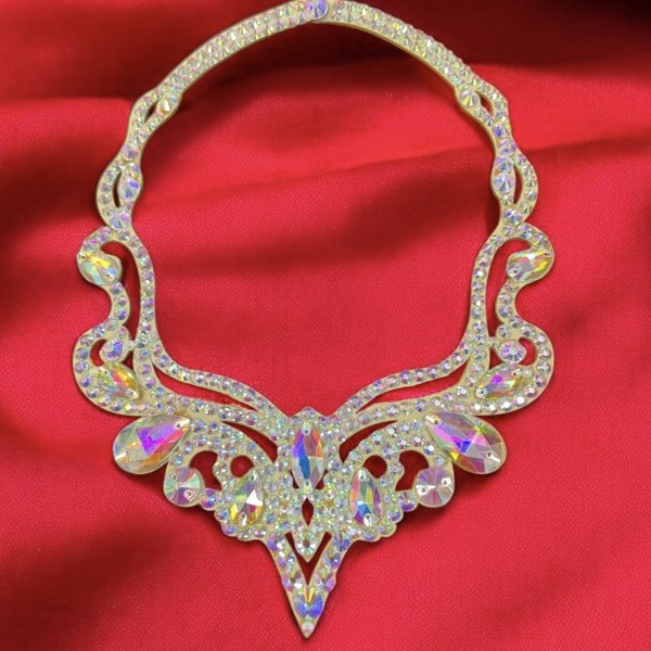 画像1: オーロラキラキララインストーンネックレス7 (1)