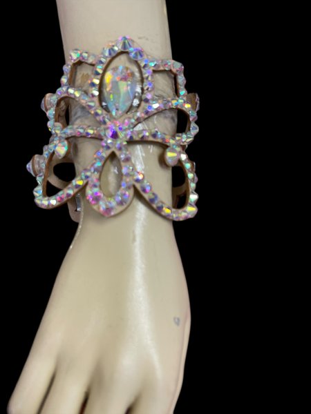 画像2: オーロラキラキララインストーン ブレスレット1 (2)