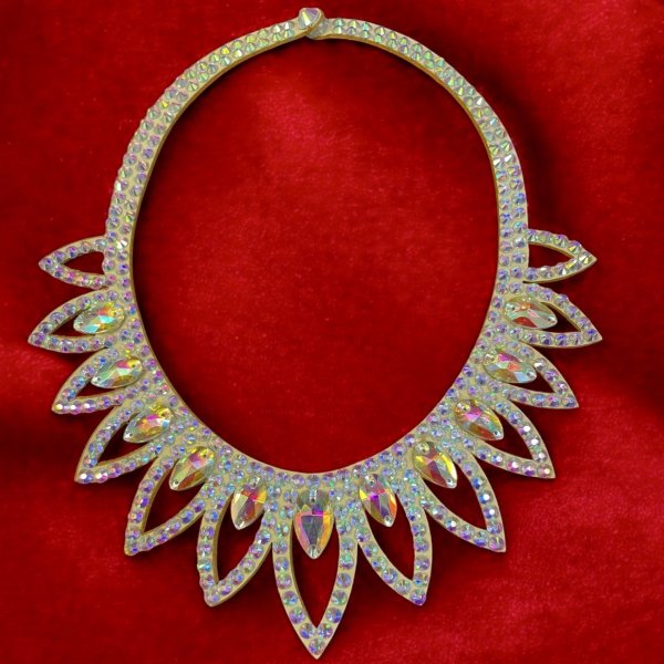 画像1: オーロラキラキララインストーンネックレス3 (1)