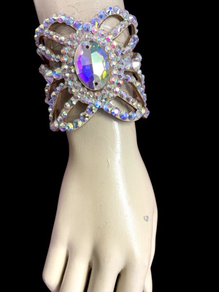 画像1: オーロラキラキララインストーン ブレスレット3 (1)