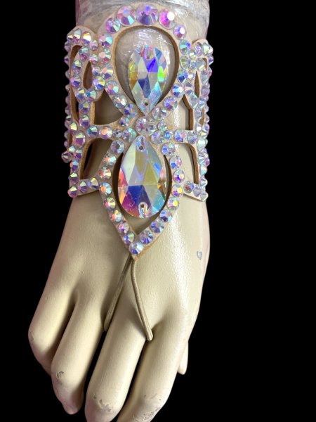 画像1: オーロラキラキララインストーン ブレスレット4 (1)