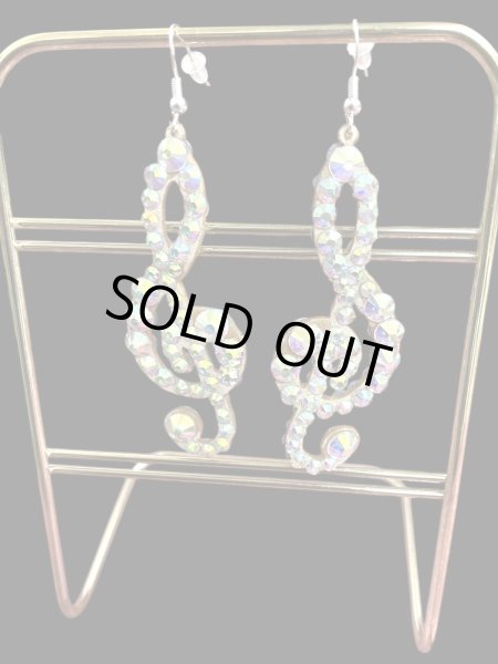 画像1: オーロラキラキララインストーンピアス11 (1)