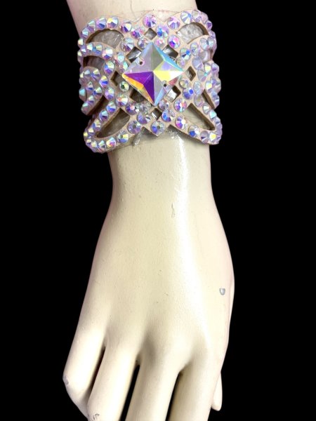 画像1: オーロラキラキララインストーン ブレスレット2 (1)