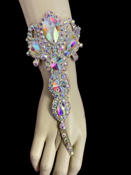 画像1: オーロラキラキララインストーン ブレスレット6 (1)