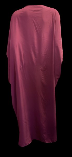 画像4: プリントポリエステルガラベーヤ☆burgundy gold print ☆前開きタイプ☆フロントオープン (4)