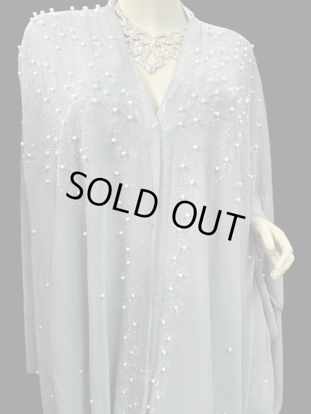 画像2: フーデットキラキラパールカバードレス☆grey☆ (2)