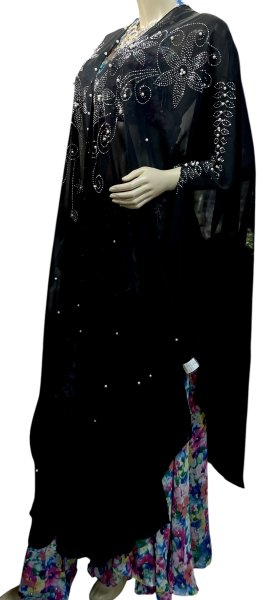 画像3: フーデットキラキラパールカバードレス☆black☆ (3)