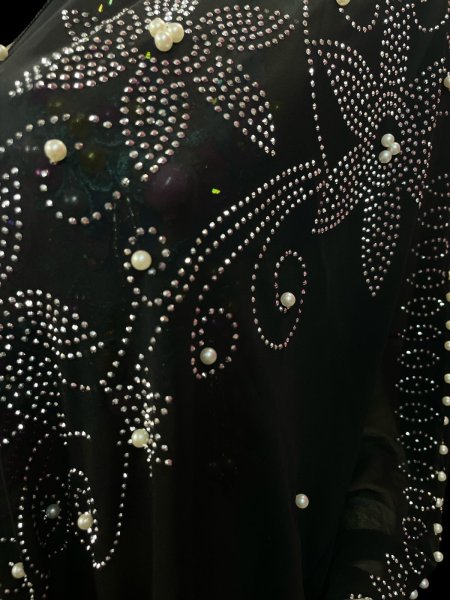 画像4: フーデットキラキラパールカバードレス☆black☆ (4)