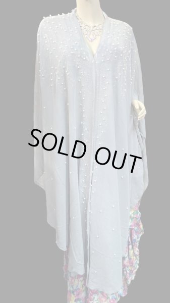 画像1: フーデットキラキラパールカバードレス☆grey☆ (1)