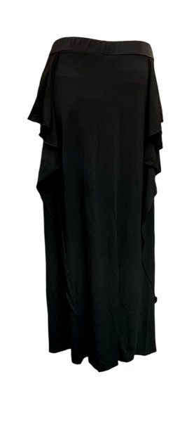 画像3: ストレッチフリルスリットスカート☆Black☆ (3)