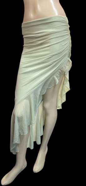 画像2: ストレッチフリルスリットスカート☆olive☆ (2)