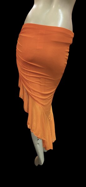 画像3: ストレッチフリルスリットスカート☆orange☆ (3)