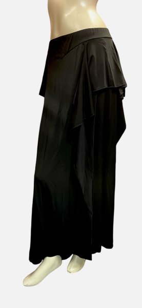 画像2: ストレッチフリルスリットスカート☆Black☆ (2)