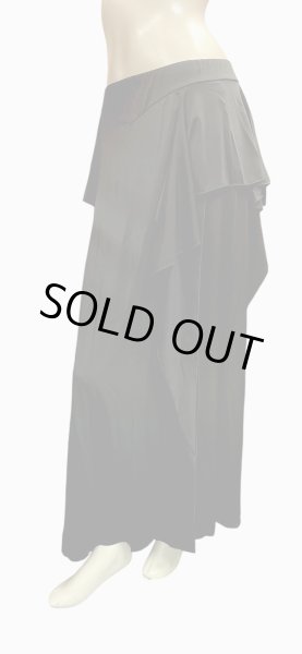 画像2: ストレッチフリルスリットスカート☆Black☆ (2)