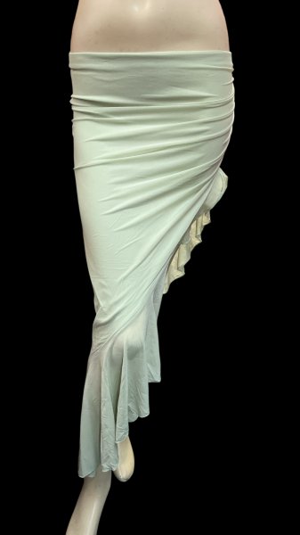 画像1: ストレッチフリルスリットスカート☆olive☆ (1)