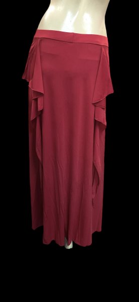 画像3: ストレッチフリルスリットスカート☆Bordeaux ☆ (3)