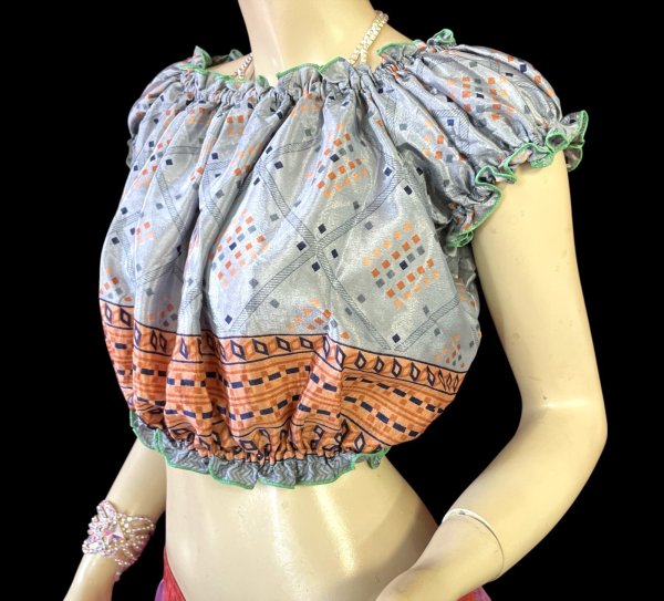 画像3: プリントバタフライスリップチョリ VIIII (3)