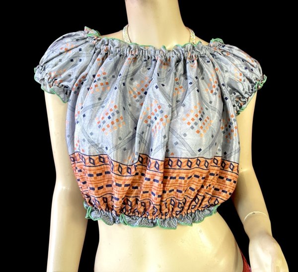 画像1: プリントバタフライスリップチョリ VIIII (1)