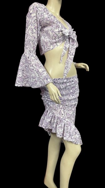 画像2: Amira Jamila オリジナル レッスンセット☆purple paisely☆ (2)