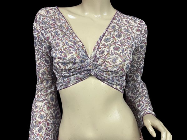 画像2: Amira Jamila オリジナル☆ストレッチチョリ*mauve paisley * (2)