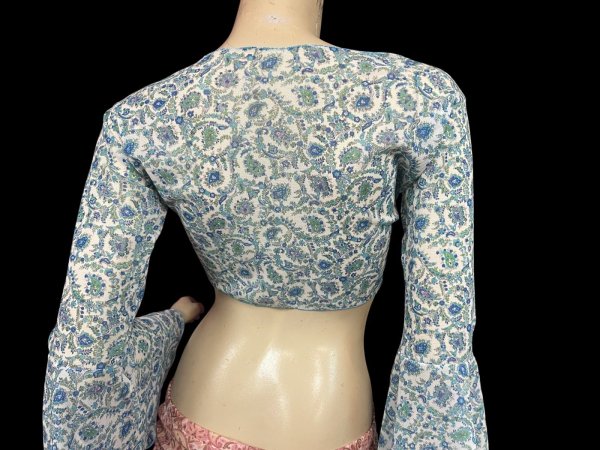 画像3: Amira Jamila オリジナル☆ストレッチチョリ*blue paisley * (3)