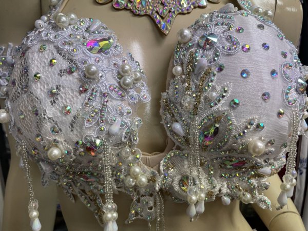 画像6: エジプトAmrオリエンタルコスチューム☆lacy Cristal white ☆ (6)