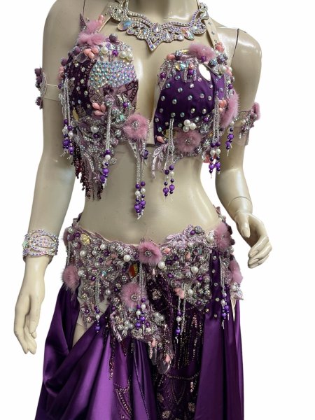 画像2: エジプトAmrオリエンタルコスチューム☆lilac purple bloom ☆ (2)