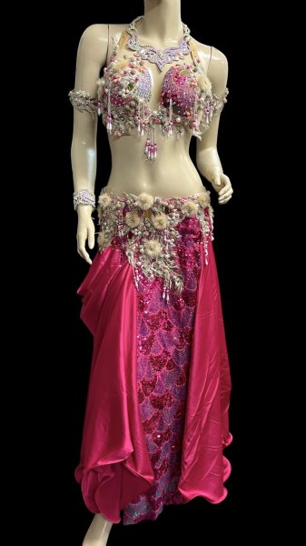 画像1: エジプトAmrオリエンタルコスチューム☆Sweet cherry pink☆ (1)