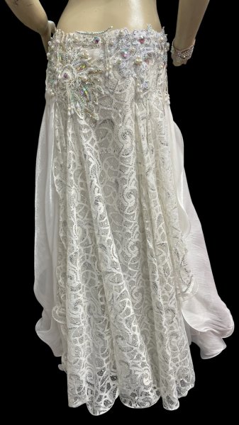 画像4: エジプトAmrオリエンタルコスチューム☆lacy Cristal white ☆ (4)