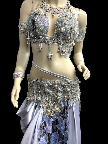 画像2: エジプトAmrオリエンタルコスチューム☆monotone silver sultan ☆ (2)