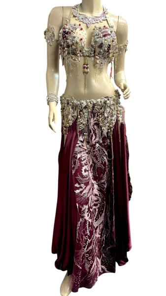 画像2: エジプトAmrオリエンタルコスチューム☆ Red wine golden dream☆ (2)