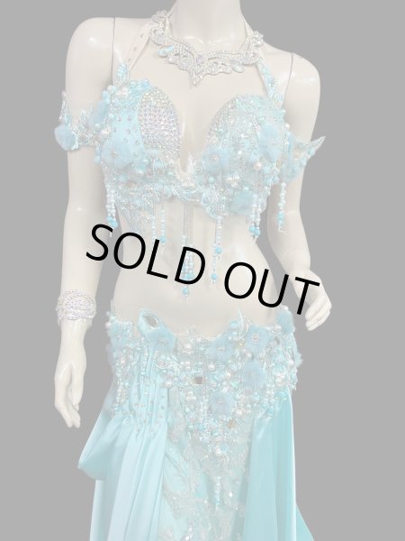 画像3: エジプトAmrオリエンタルコスチューム☆smooth emerald green ☆ (3)