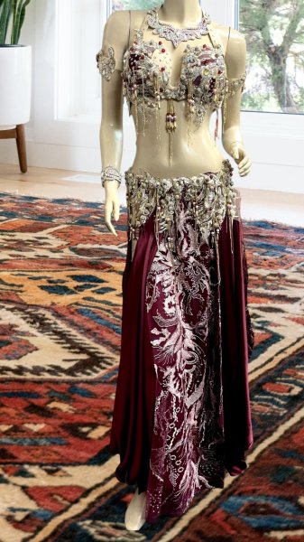 画像1: エジプトAmrオリエンタルコスチューム☆ Red wine golden dream☆ (1)