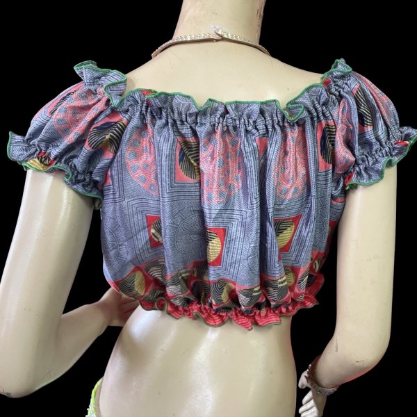 画像4: プリントパフスリーブチョリVVVVV (4)