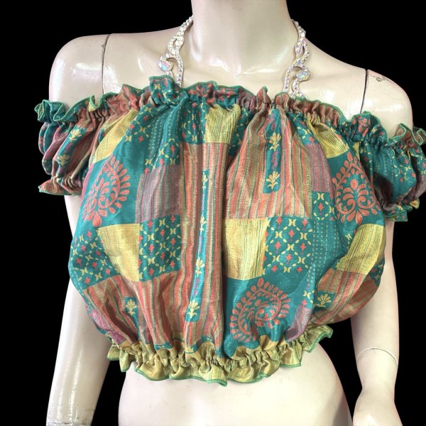 画像2: プリントパフスリーブチョリVVVVVII (2)