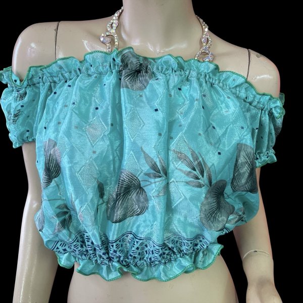 画像2: プリントパフスリーブチョリVVVVII (2)