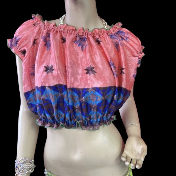 画像1: プリントパフスリーブチョリVVVIII (1)