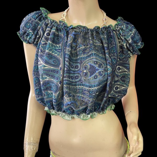 画像1: プリントパフスリーブチョリVVVVIII (1)