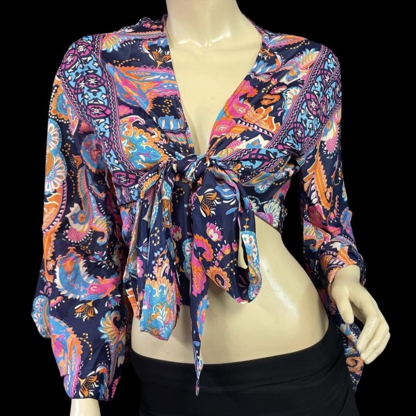 画像1: プリントバタフライスリップチョリ VVVVVVVIIII (1)