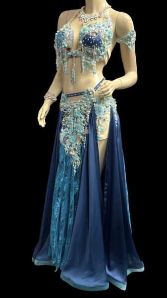 画像4: エジプトAmrオリエンタルコスチューム☆Lacy Madonna blue☆ (4)